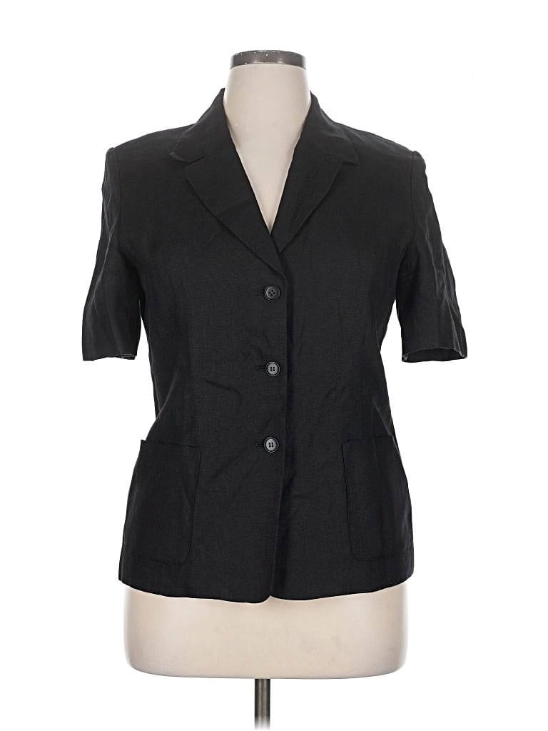 Pre-owned Talbots Blazer Jacket In Black