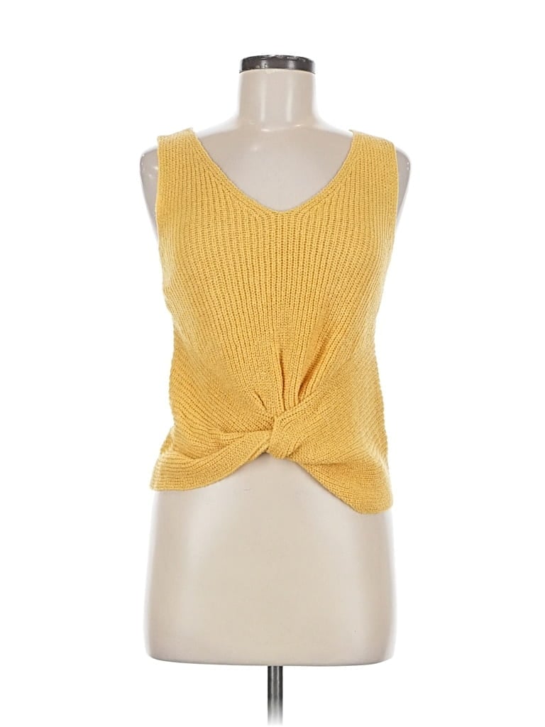 Pre-owned Moon & Madison Sweater Vest In Yellow