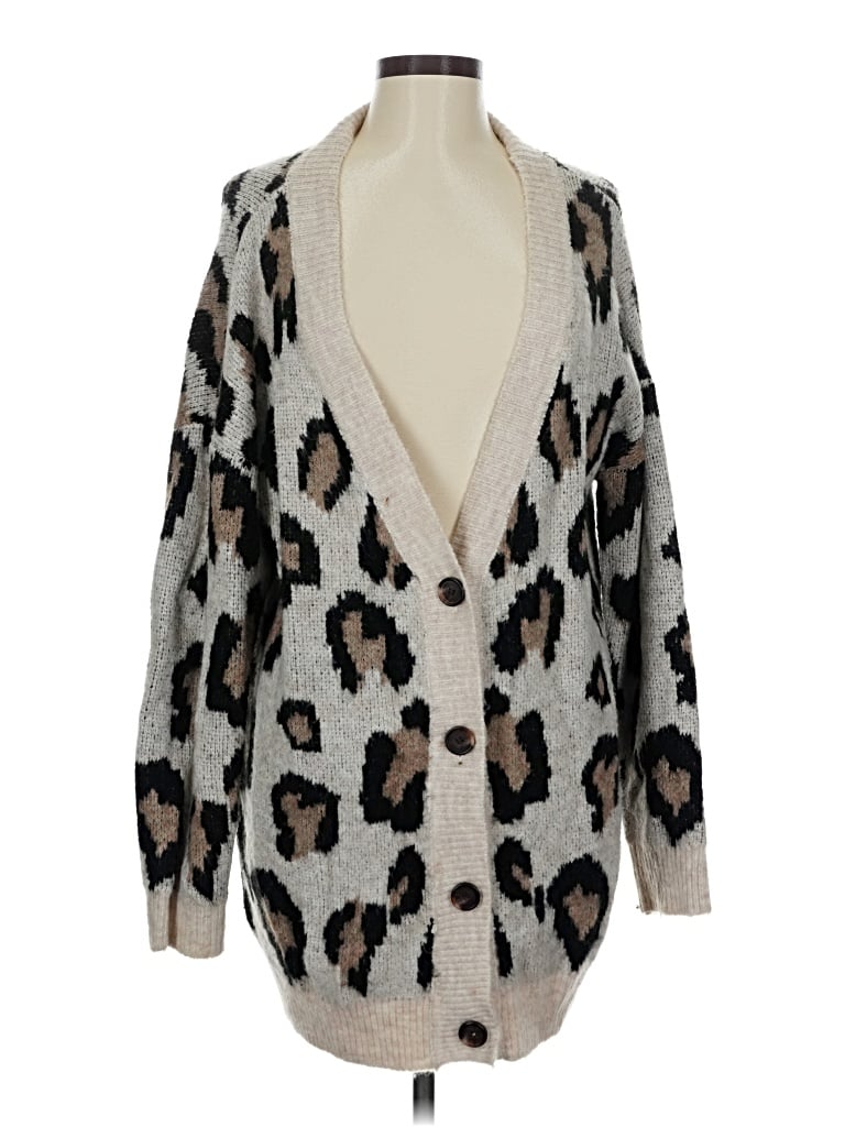 Pre-owned Olivaceous Cardigan Sweater In Silver