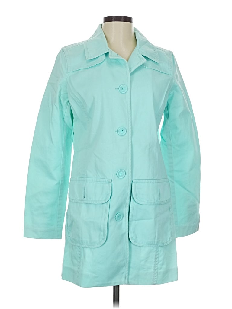 Pre-owned Liz Claiborne Raincoat In Blue