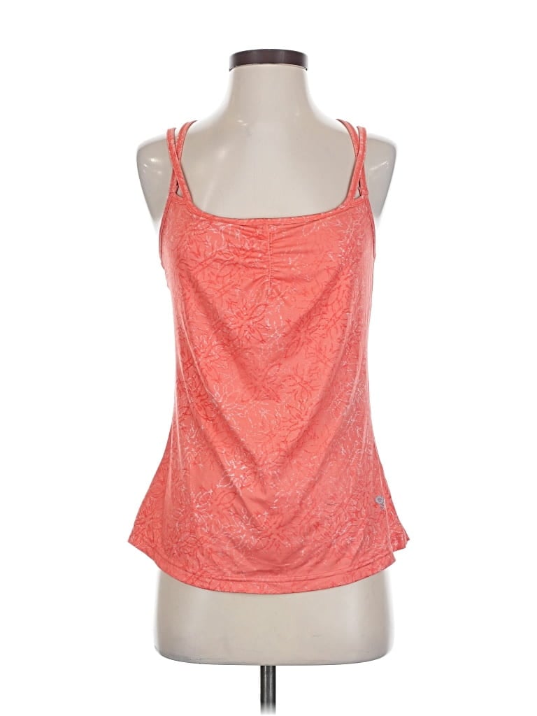 Pre-owned Mountain Hardwear Tank Top Orange Halter Neckline Tops