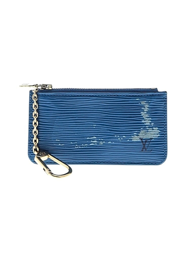 Pre-owned Louis Vuitton Leather Coin Purse In Blue