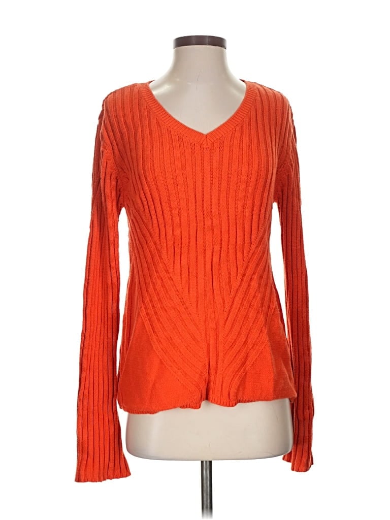 Pre-owned Market & Spruce Pullover Sweater In Orange