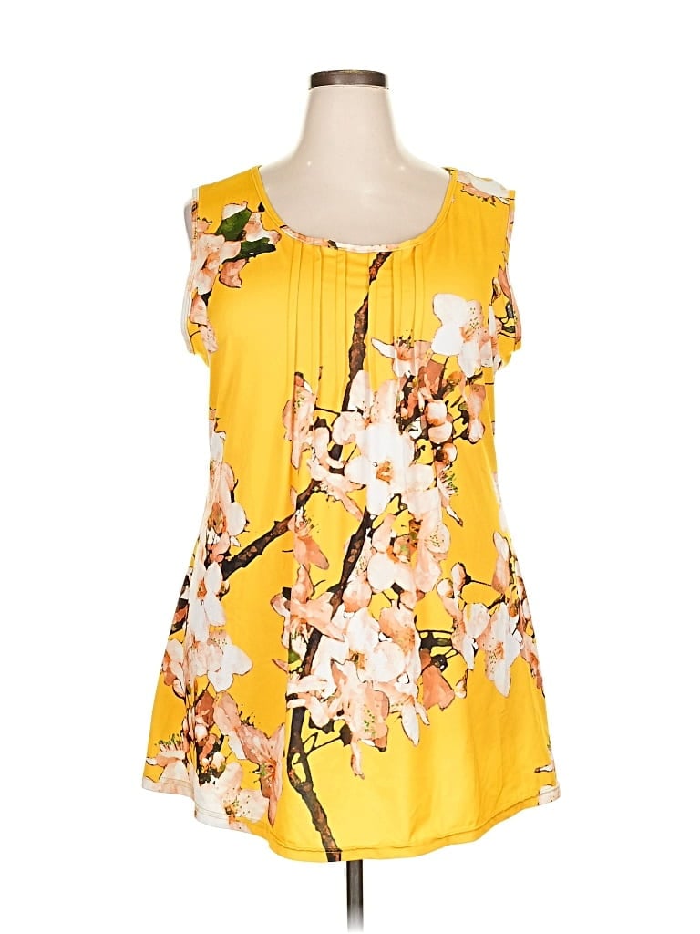 Pre-owned Lily By Firmiana Sleeveless T-shirt In Yellow