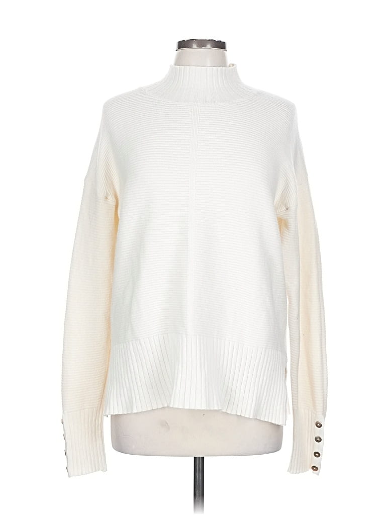 Pre-owned Cyrus Turtleneck Sweater In White