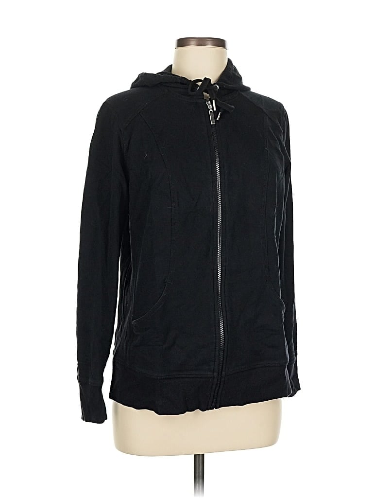 Pre-owned Style & Co Zip Up Hoodie In Black