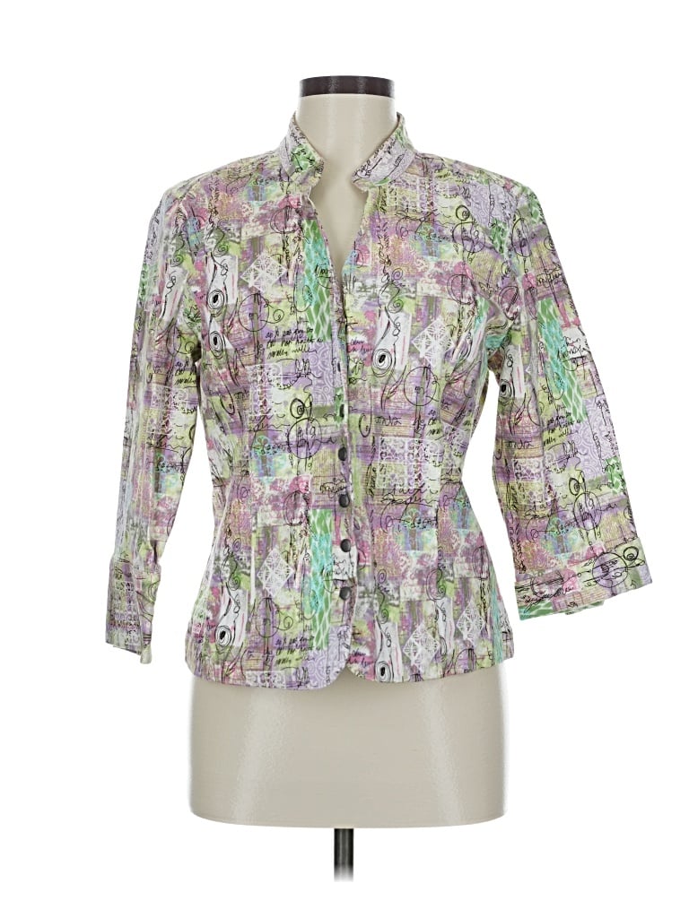 Pre-owned Christopher & Banks Blazer Jacket In Purple