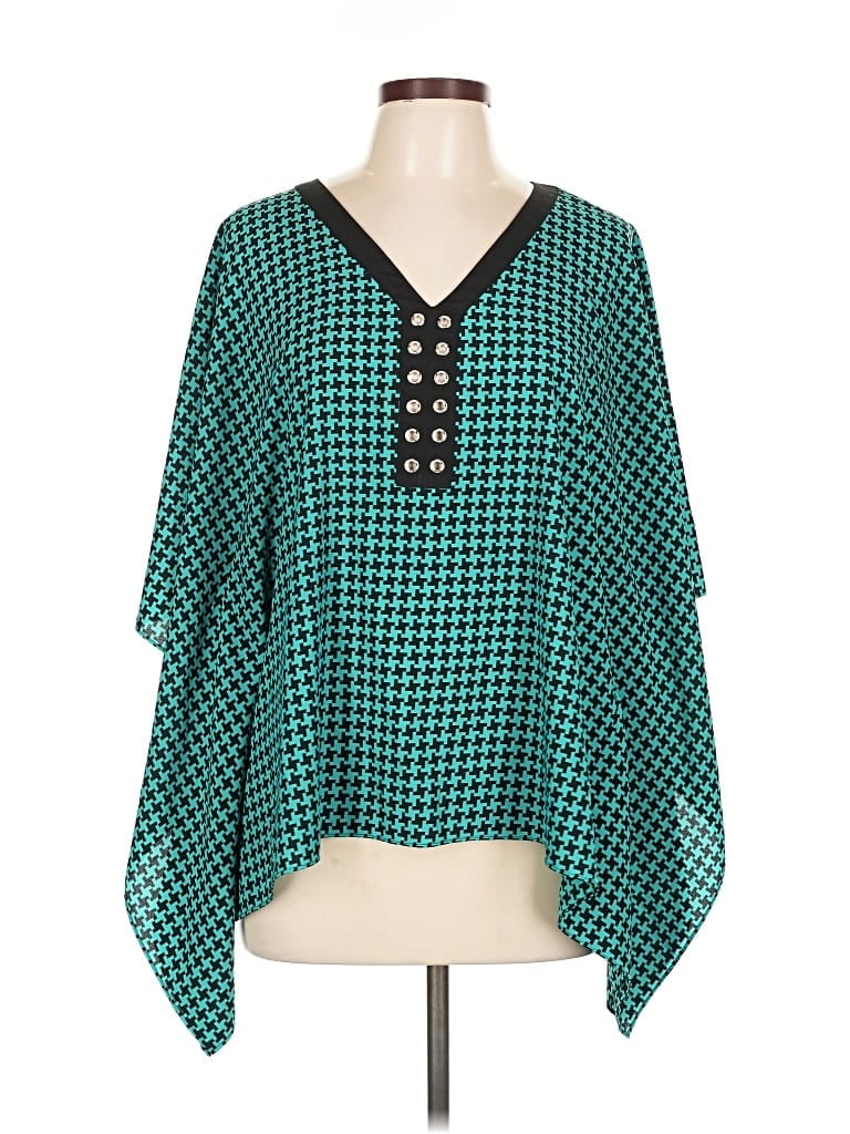 Pre-owned Michael Michael Kors 3/4 Sleeve Blouse In Blue