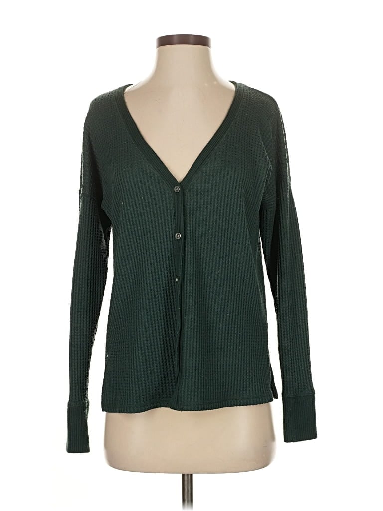 Pre-owned Abercrombie & Fitch Long Sleeve Blouse In Green