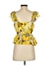 Marissa Webb Collective 100% Polyester Yellow Sleeveless Blouse Size 4 - photo 2