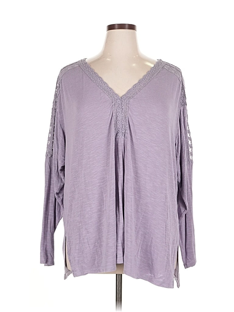 Pre-owned Torrid Long Sleeve Blouse In Purple