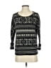 Chloe K Print Black Pullover Sweater Size XS - photo 1