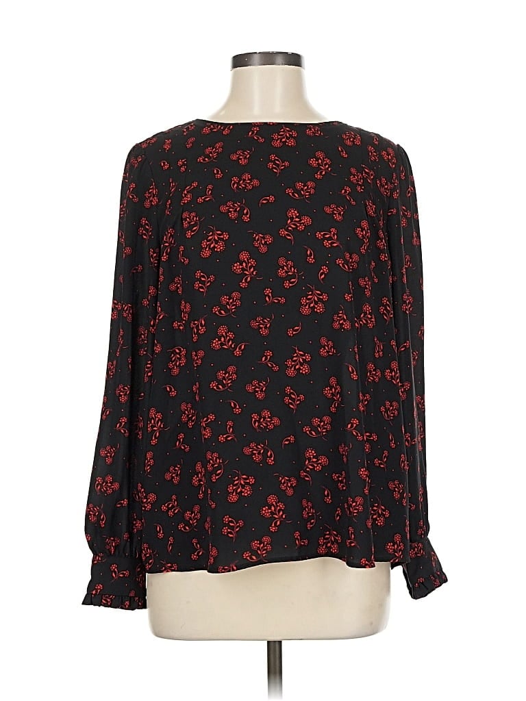 Pre-owned Ann Taylor Loft Long Sleeve T-shirt In Black