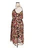 Remy 100% Polyester Paisley Brown Cocktail Dress Size XL - photo 5