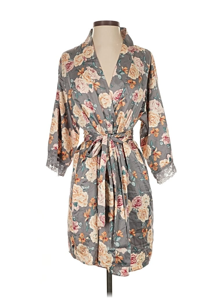 Pre-owned Flora Nikrooz Kimono In Gray