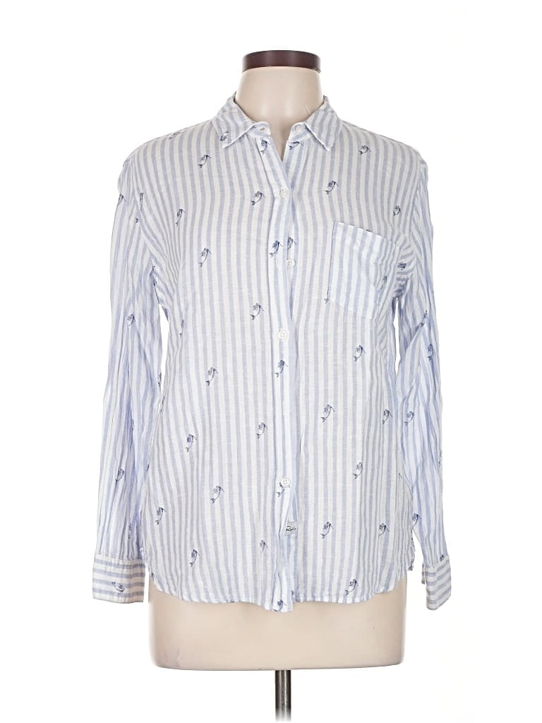 Pre-owned Rails Long Sleeve Button Down Shirt In Blue