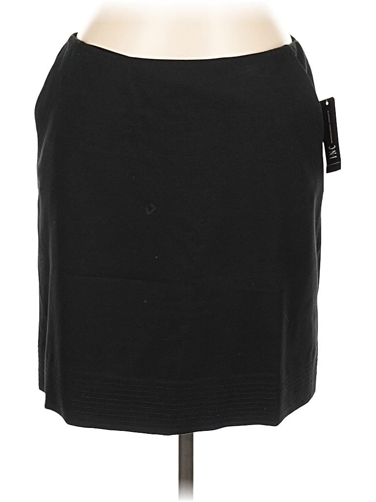 Pre-owned Inc International Concepts Casual Skirt In Black
