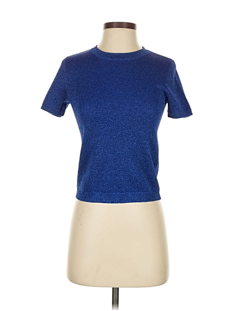 Pre-owned Alice And Olivia Alice + Olivia Wool Cardigan Sweater In Blue