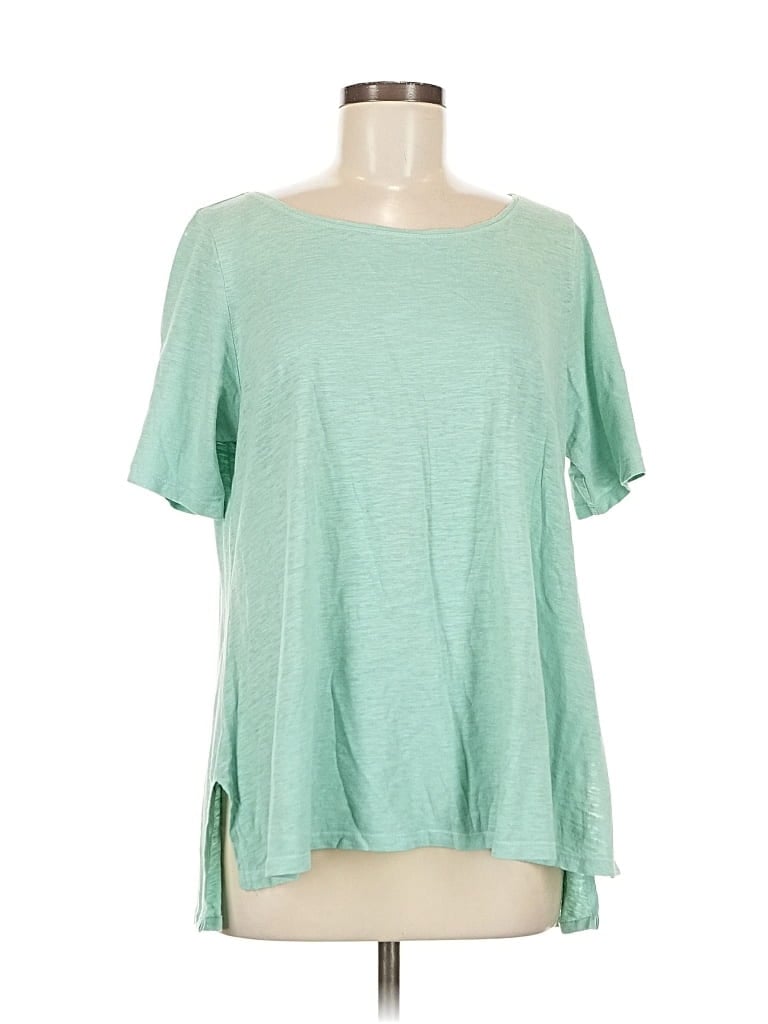 Pre-owned Eileen Fisher Short Sleeve T-shirt In Green