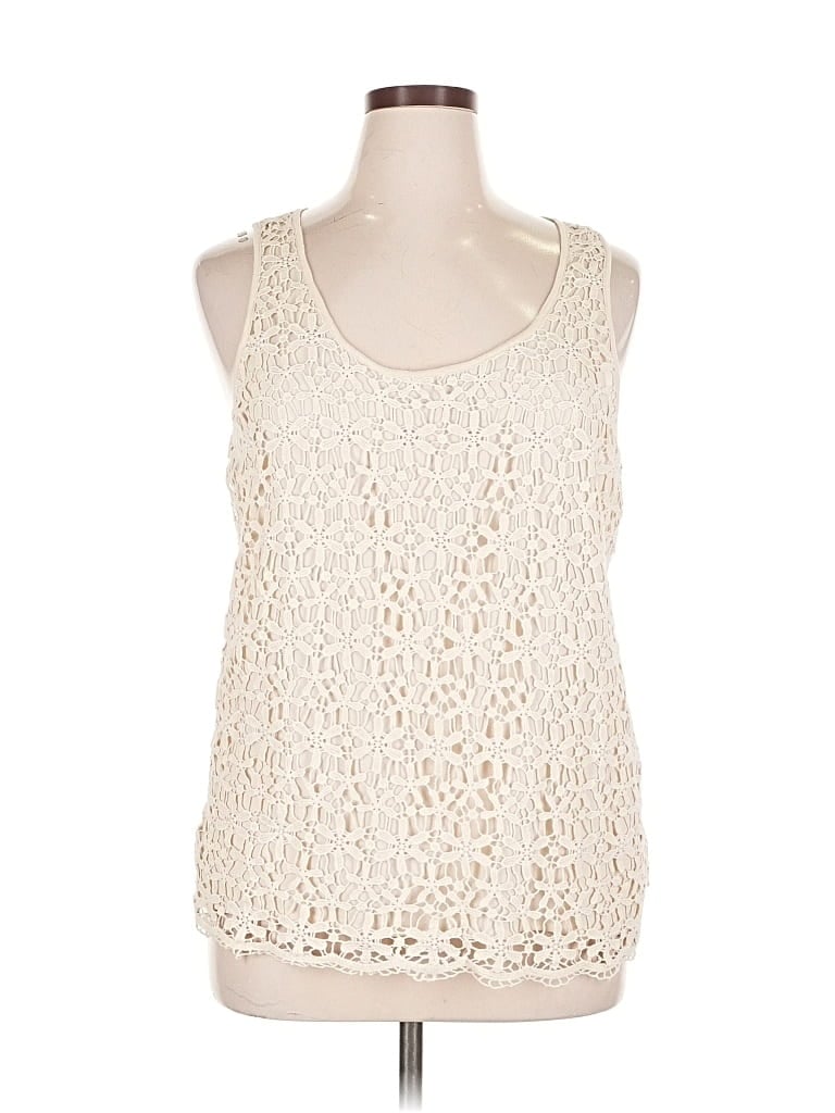 Caslon Tank Top Ivory Halter Neckline Tops In Neutral