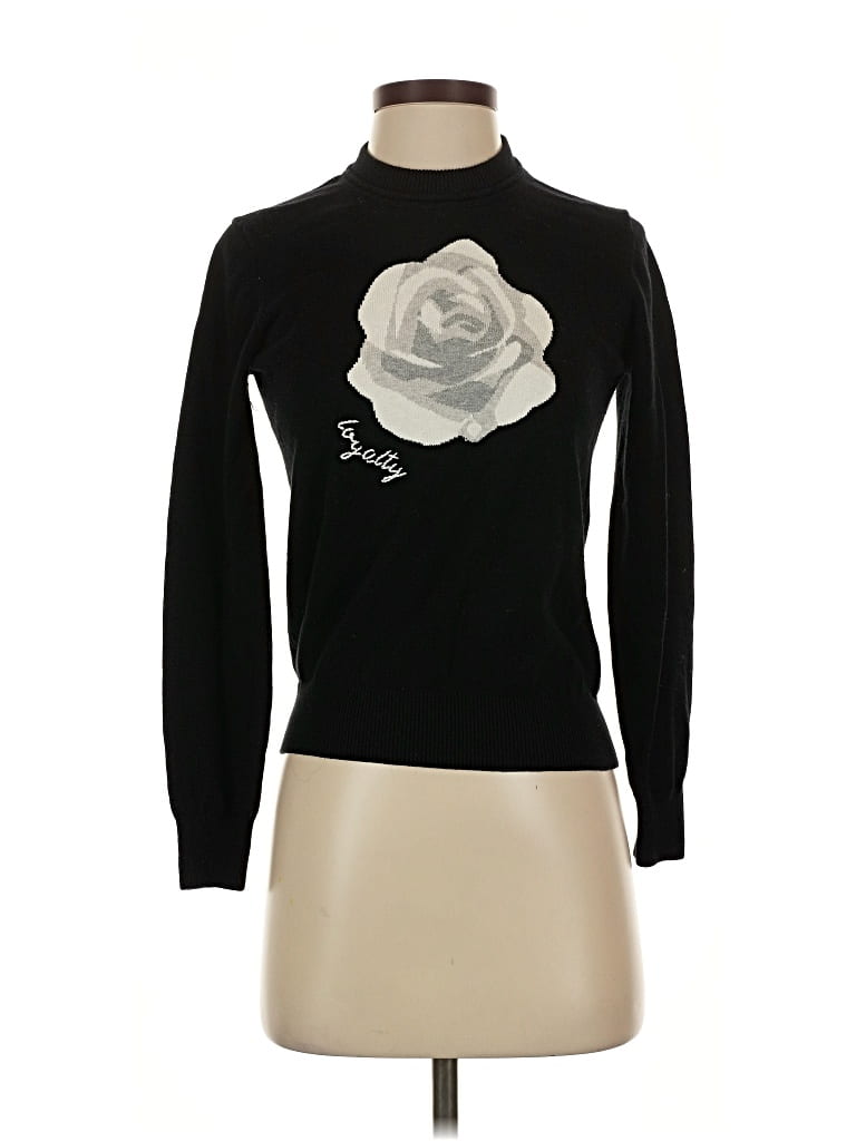 Pre-owned Minnie Rose Turtleneck Sweater In Black