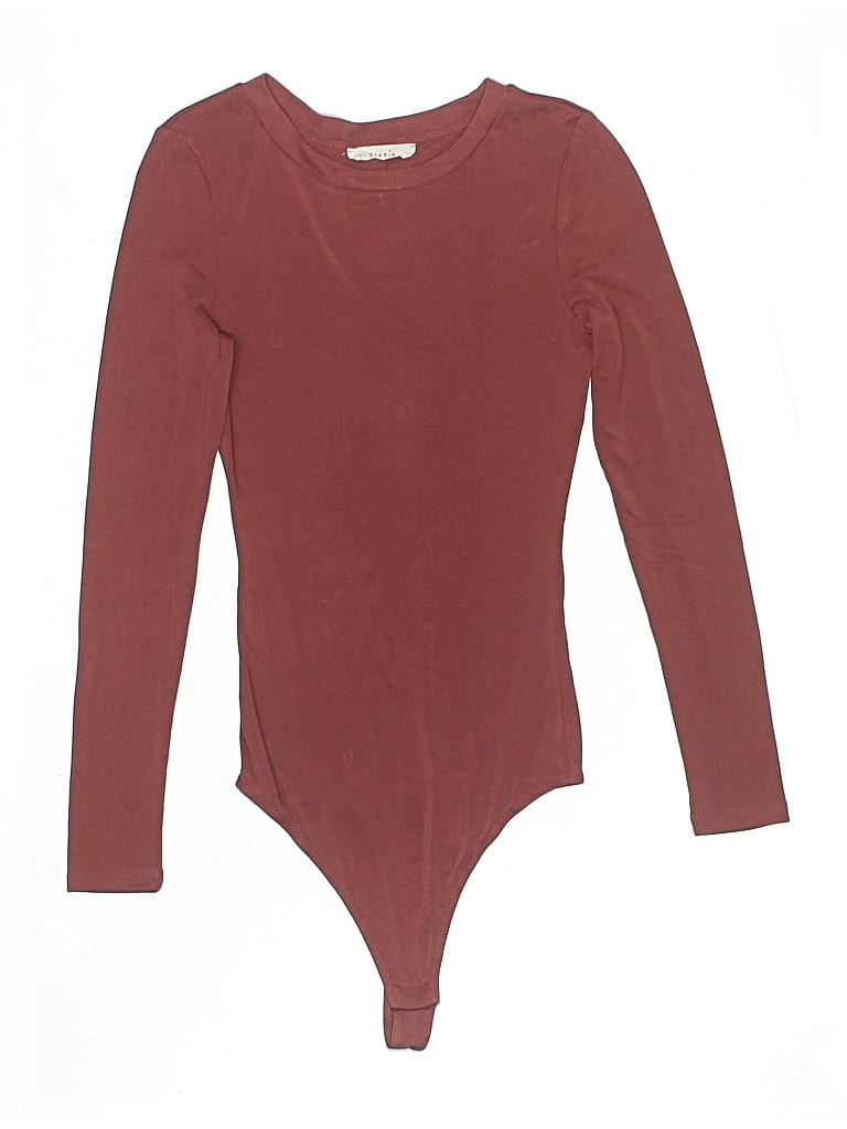 Pre-owned Elodie Bodysuit In Burgundy