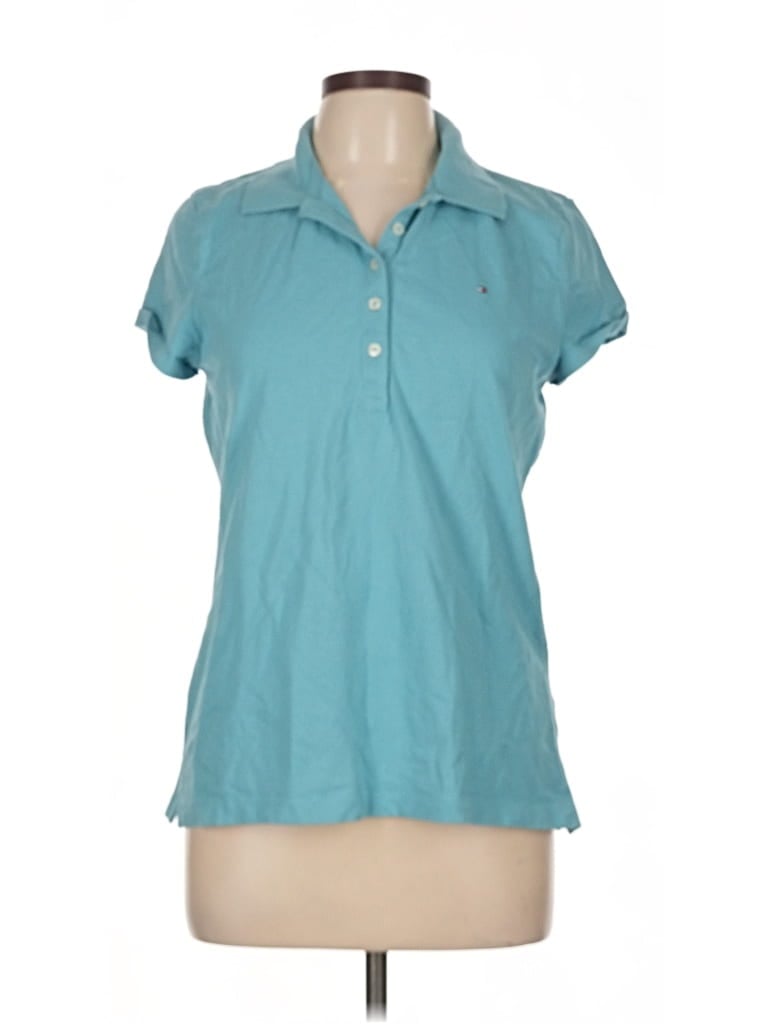 Pre-owned Tommy Hilfiger Short Sleeve Polo Shirt In Blue
