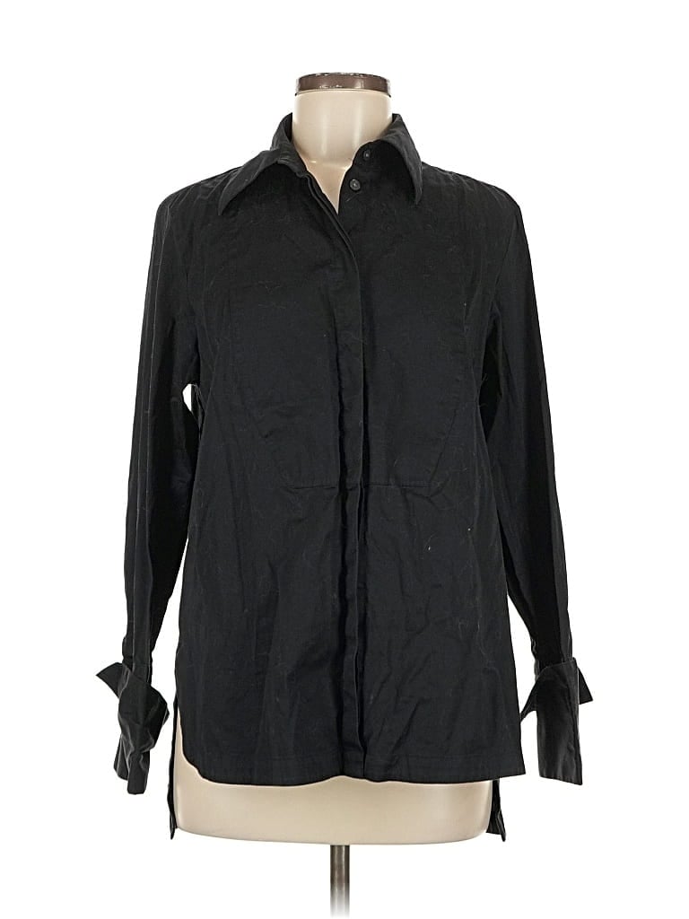 Pre-owned Banana Republic Long Sleeve Button Down Shirt In Black