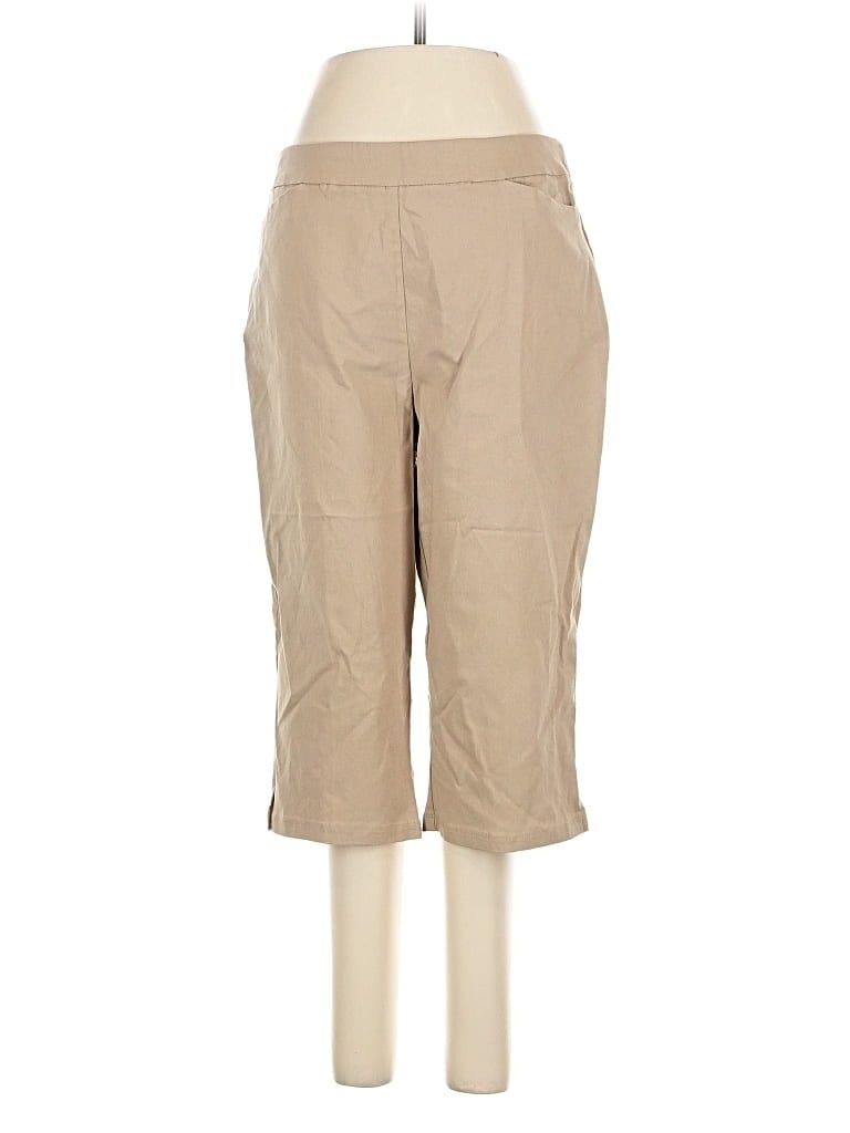 Pre-owned Susan Graver Khaki Pant In Brown