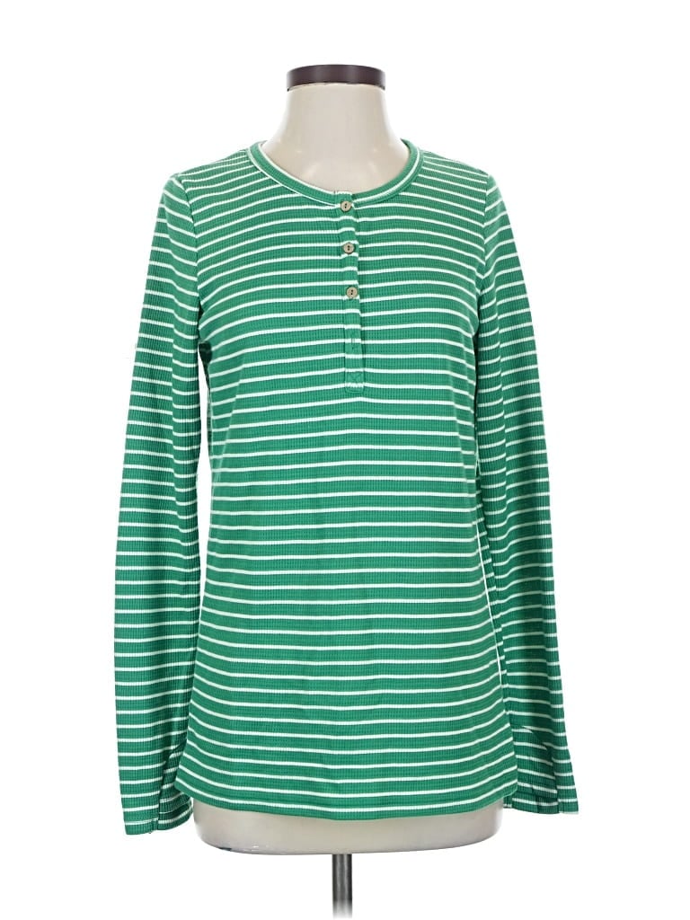 Assorted Brands Long Sleeve Henley Shirt In Green