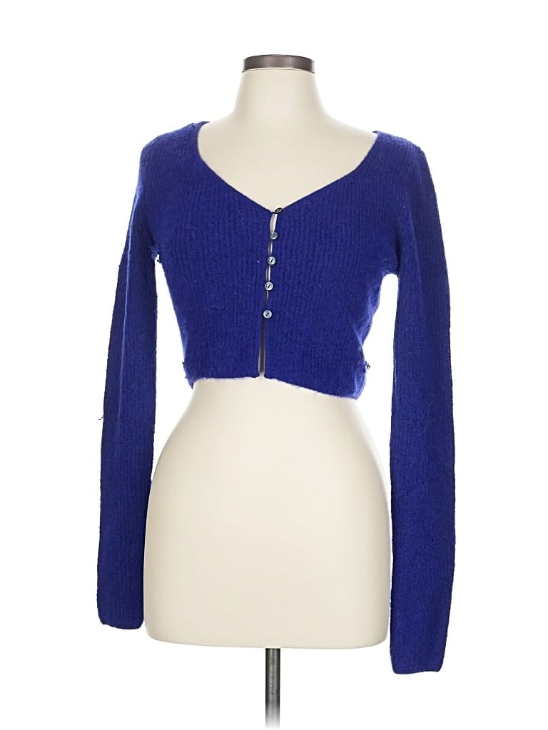 Pre-owned Zara Cardigan Sweater In Blue