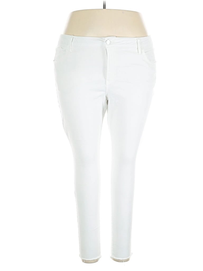 Pre-owned Ava & Viv Jeggings In White
