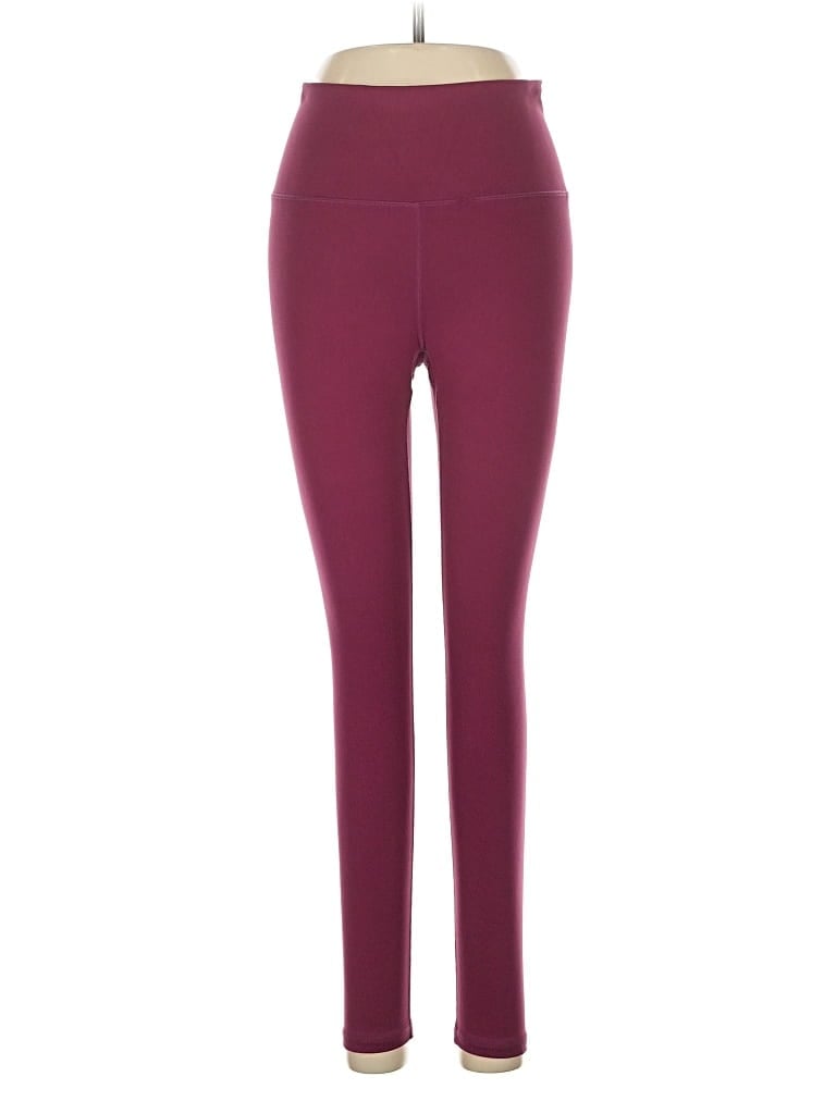 Pre-owned Terez Active Pants In Burgundy
