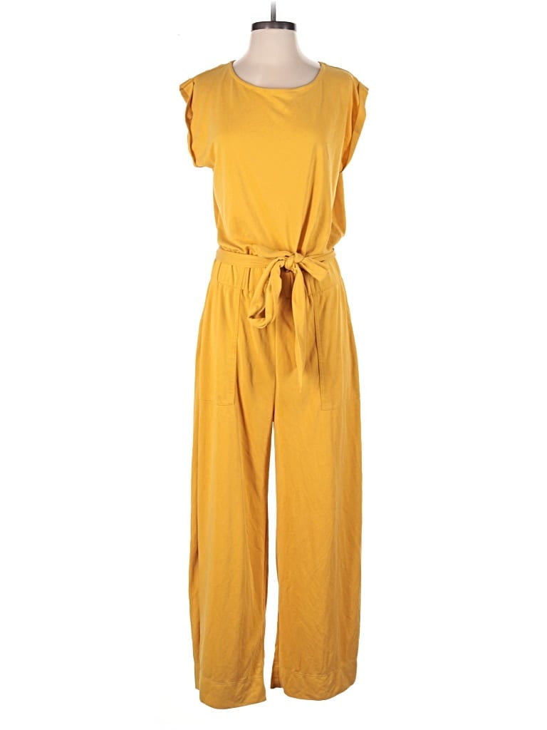 Pre-owned Lou & Grey For Loft Jumpsuit In Yellow