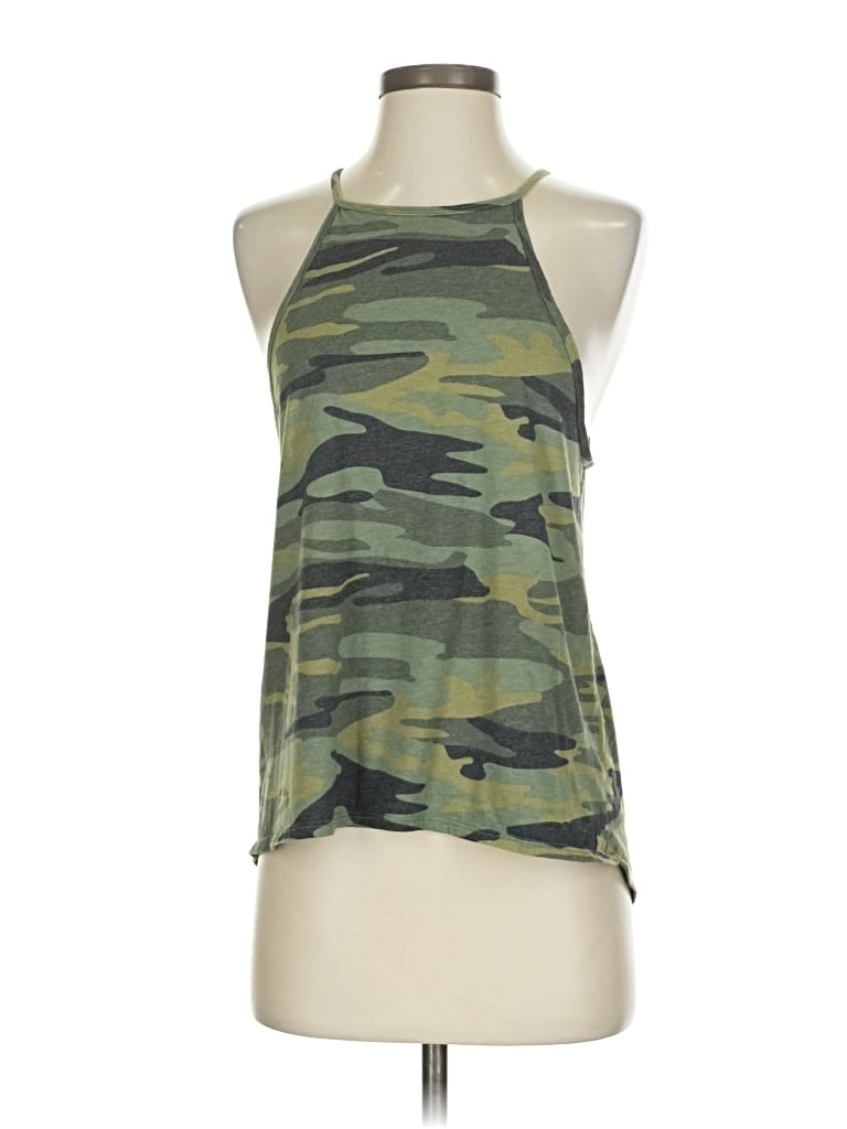 Pre-owned Billabong Tank Top Green Halter Neckline Tops