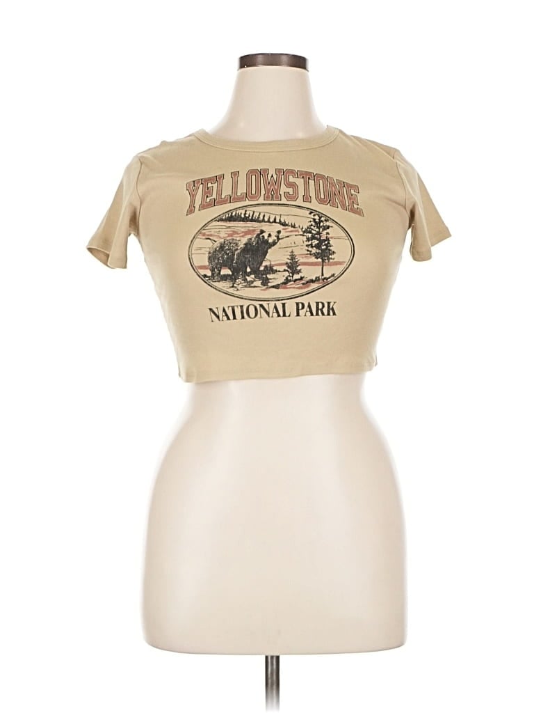 Pre-owned Fifth Sun Short Sleeve T-shirt In Brown