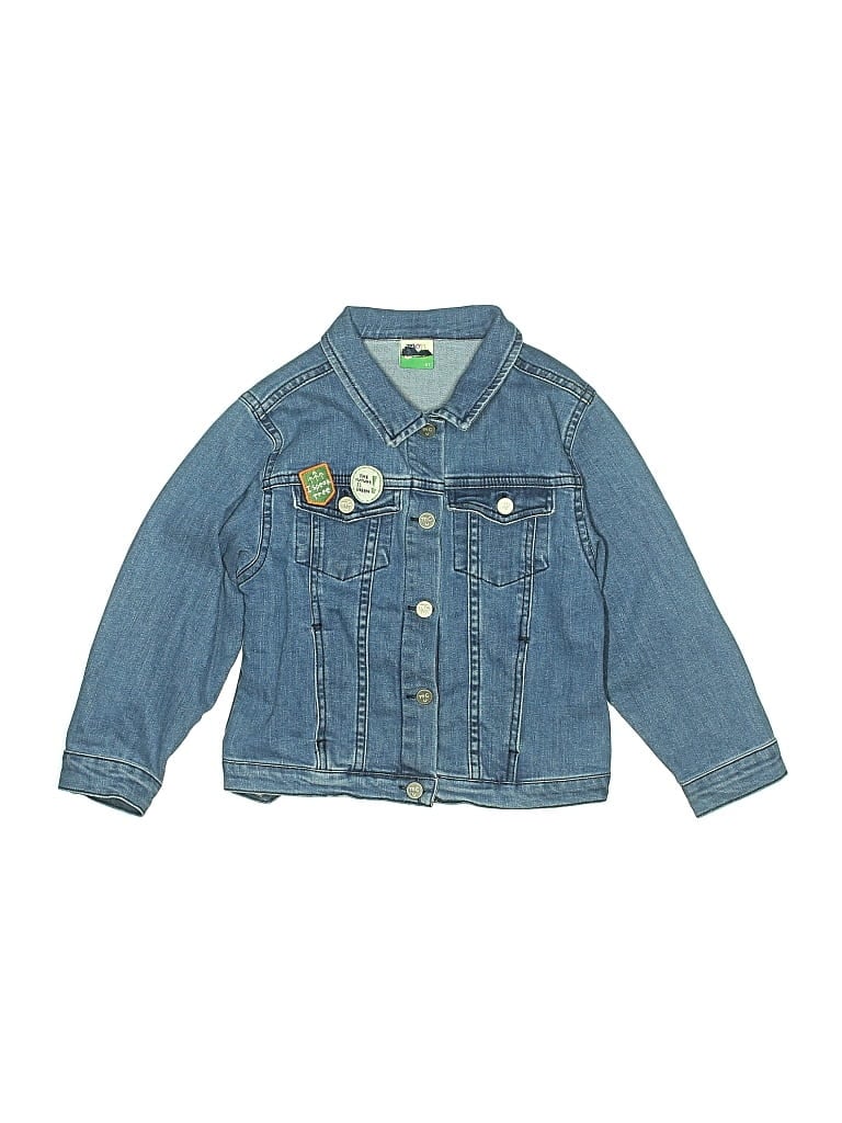 Pre-owned Mon Coeur Kids' Denim Jacket In Blue