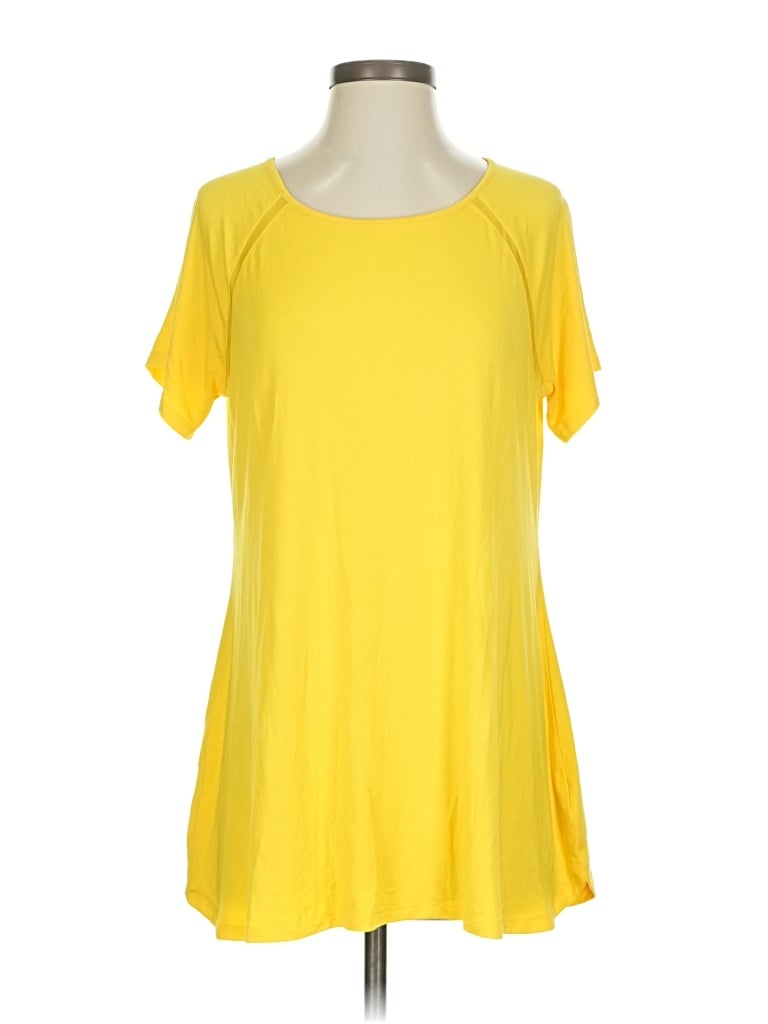 Pre-owned H By Halston Short Sleeve T-shirt In Yellow