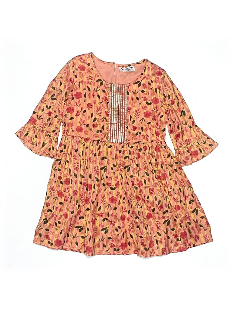 Pre-owned Assorted Brands Kids' Dress In Orange