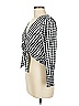 SO Checkered-gingham Black Long Sleeve Blouse Size M - photo 5