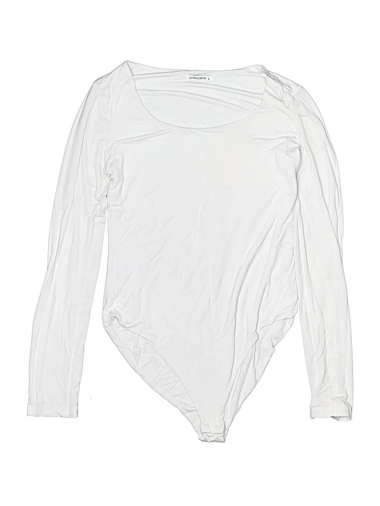 Pre-owned Mangopop Collection Bodysuit In White