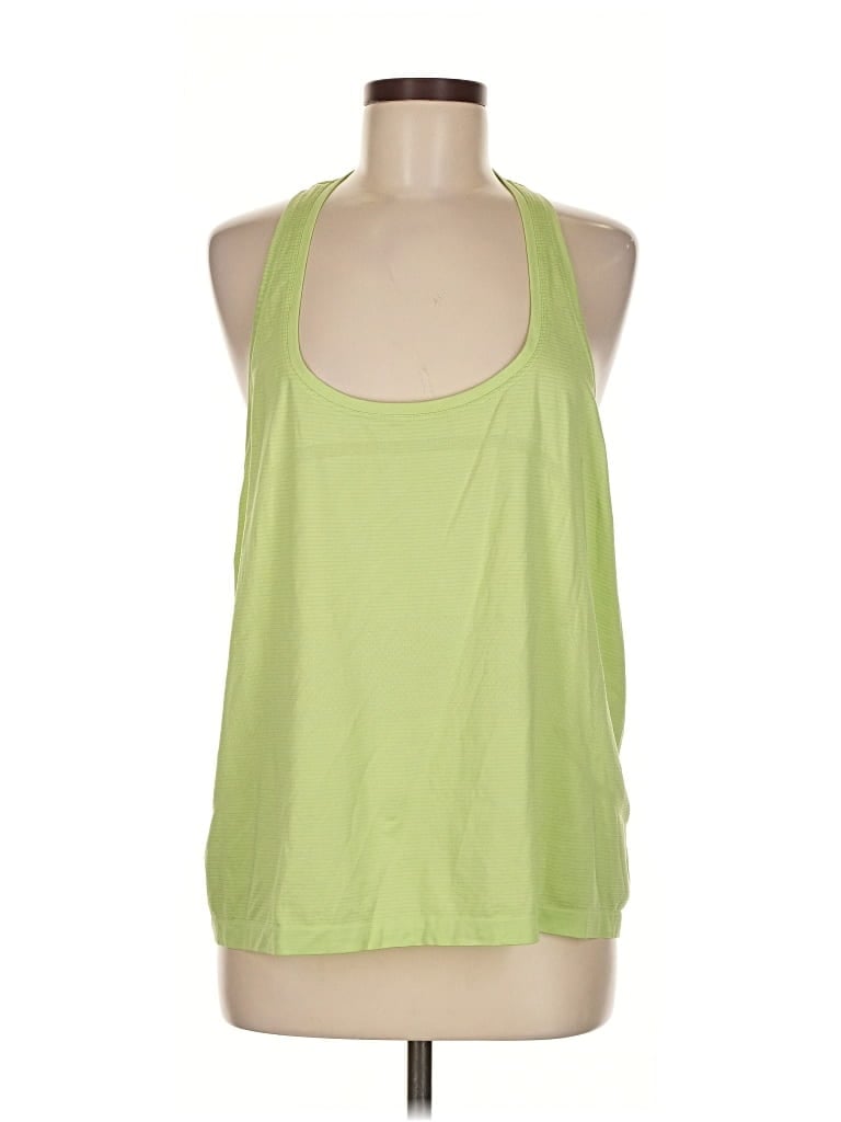 Pre-owned Lululemon Athletica Tank Top Green Halter Neckline Tops