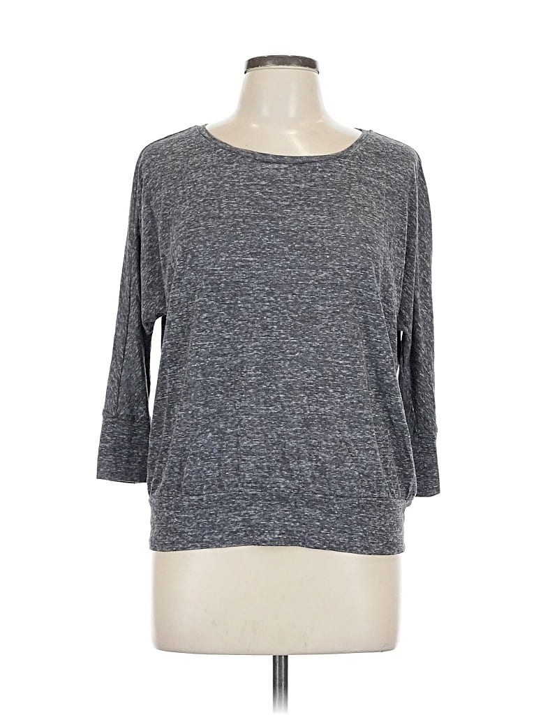 Pre-owned Ann Taylor Loft Outlet 3/4 Sleeve T-shirt In Gray