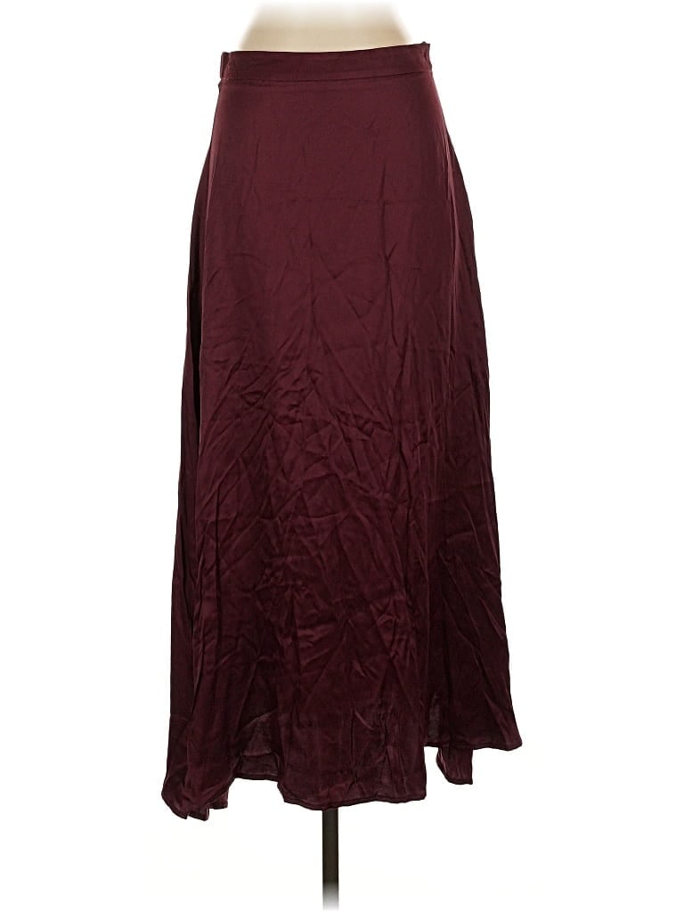 Pre-owned Primark Formal Skirt In Burgundy