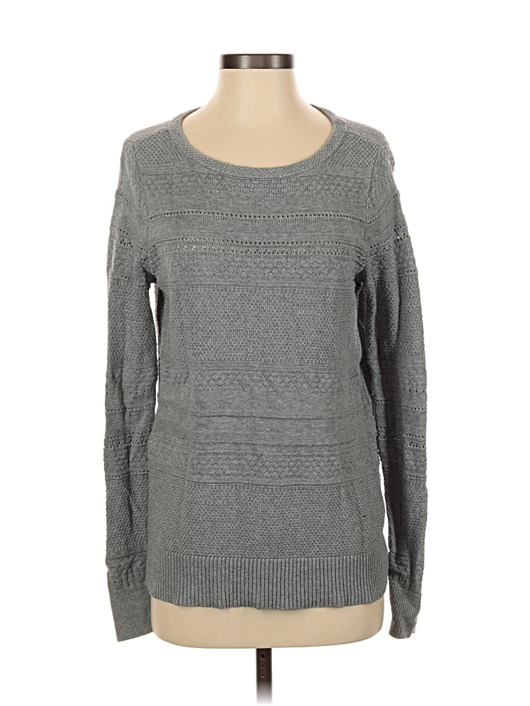 Pre-owned Ann Taylor Loft Pullover Sweater In Gray