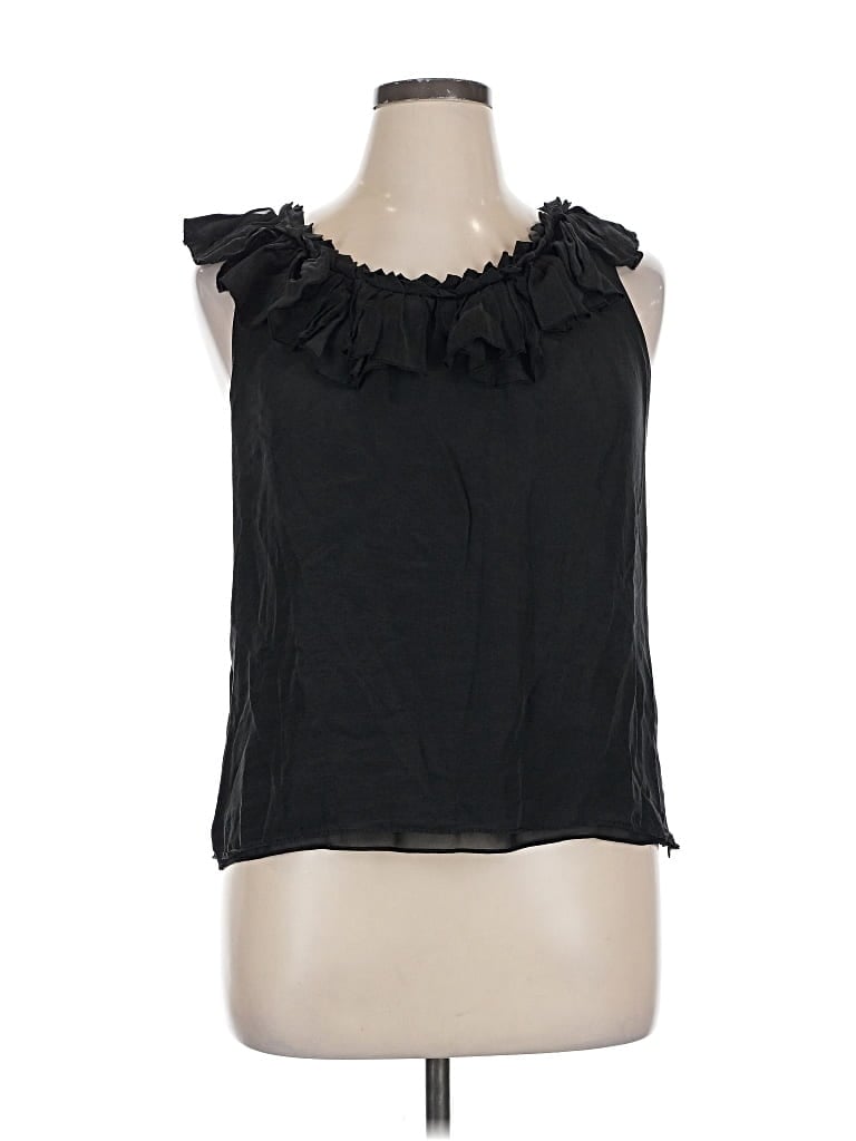 Pre-owned Ann Taylor Sleeveless Blouse In Black