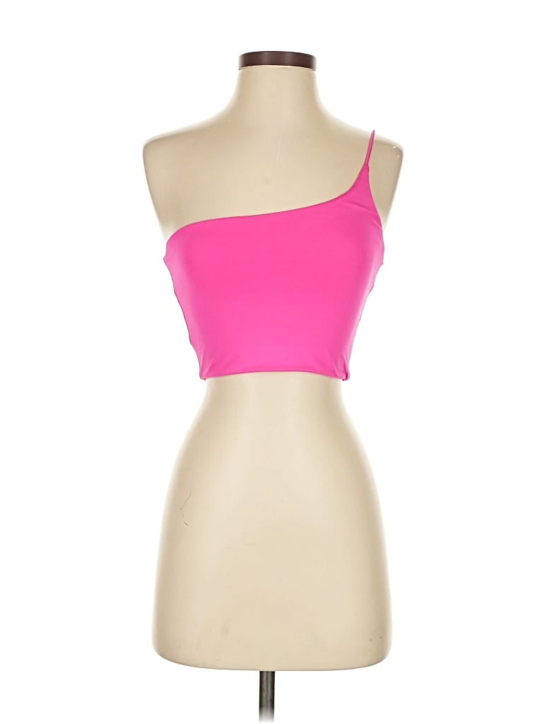 Pre-owned Superdown Tube Top Pink One Shoulder Neckline Tops