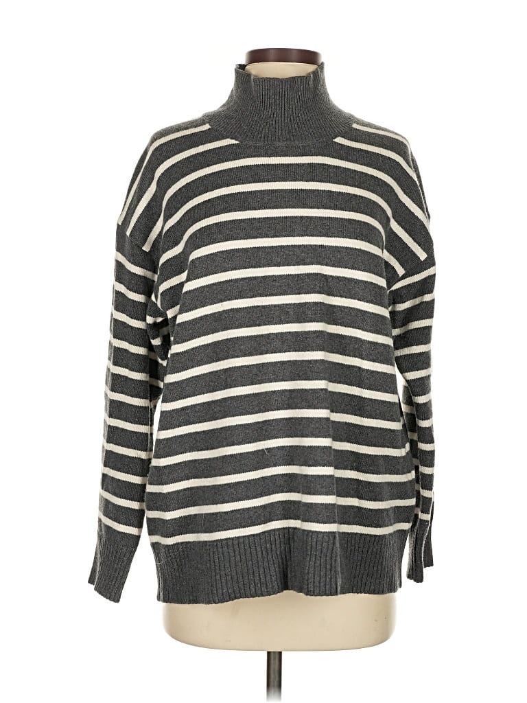 Pre-owned Banana Republic Factory Store Turtleneck Sweater In Gray