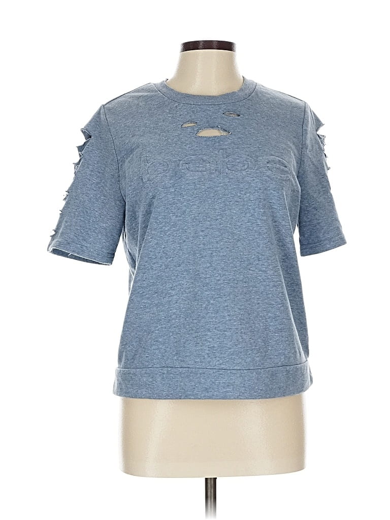 Pre-owned Bebe Sport Short Sleeve T-shirt In Blue
