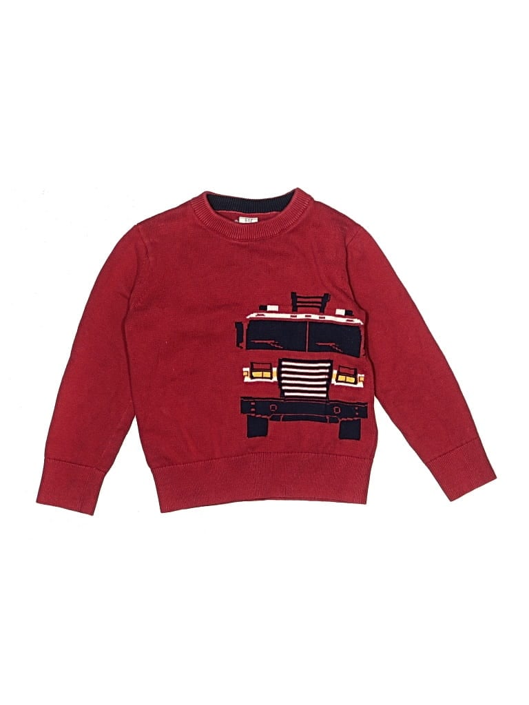 Pre-owned Baby Gap Kids' Pullover Sweater In Red